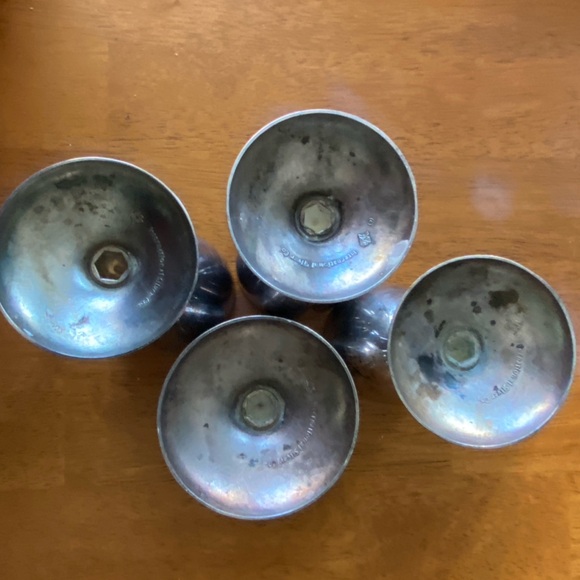 International Silver Co. Classic Silver Goblets set of 4 - Picture 3 of 7